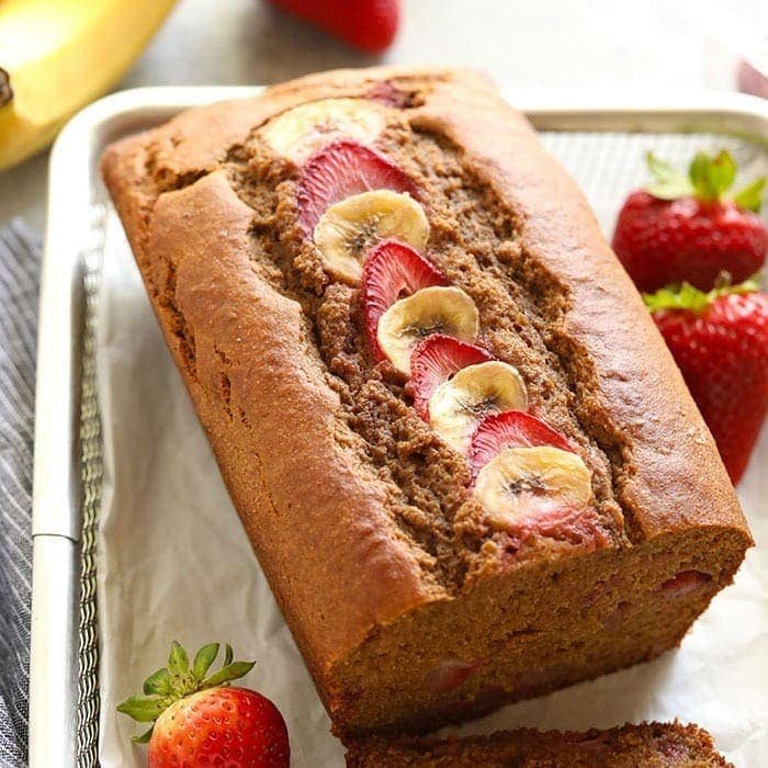 Healthy Strawberry Banana Bread – Fit Foodie Finds

 – healblogger